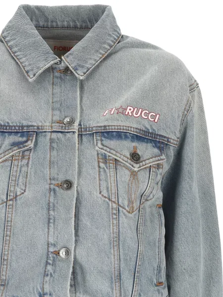 Geacă de blugi Fiorucci cu autograf albastru
