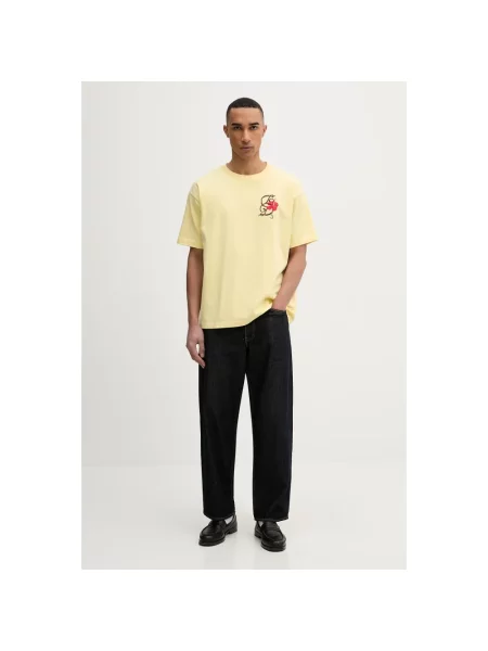 Drôle de Monsieur D Hibiscus Broddée t-shirt żółta