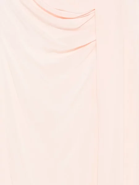 Bluzka Patrizia Pepe z falbankami asymetryczna różowa