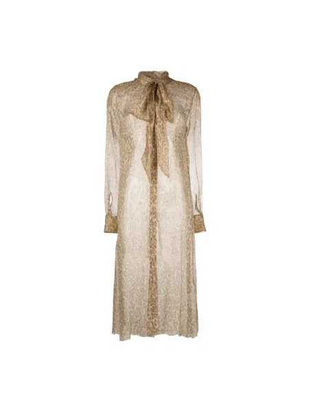 Sukienka koszulowa Ermanno Scervino brązowa