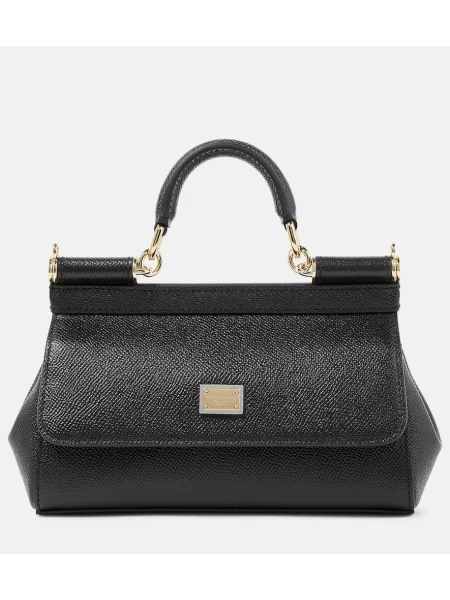 Geanta de piele Dolce&gabbana din piele negru