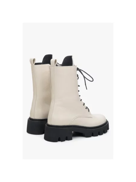 Кожаные ботинки Estro белые