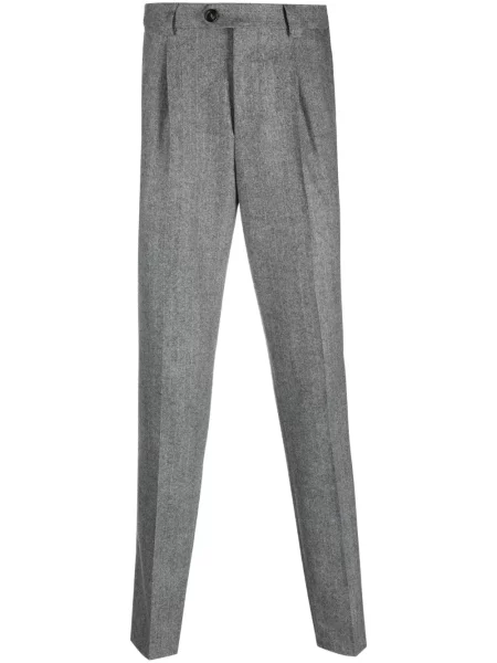Vlněné kalhoty Brunello Cucinelli šedé