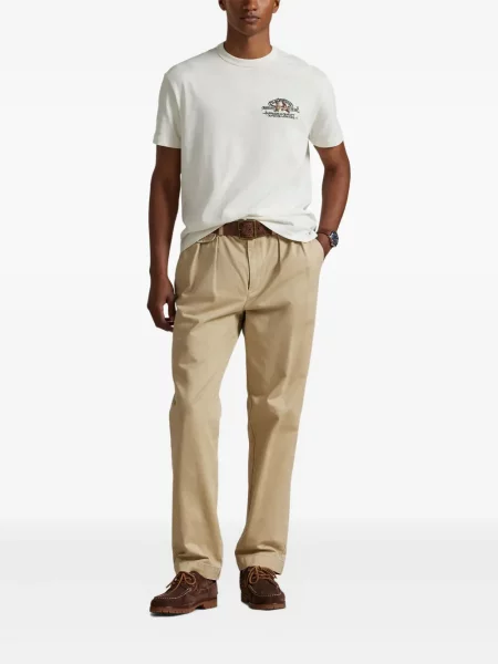 Ριγέ polo Polo Ralph Lauren με κουκούλα με αυτόγραφο λευκό