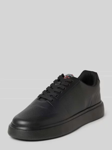 Sneakersy sznurowane model ‘PLEZIA’ Guess czarne