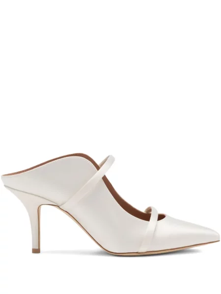 Papuci tip mules Malone Souliers alb