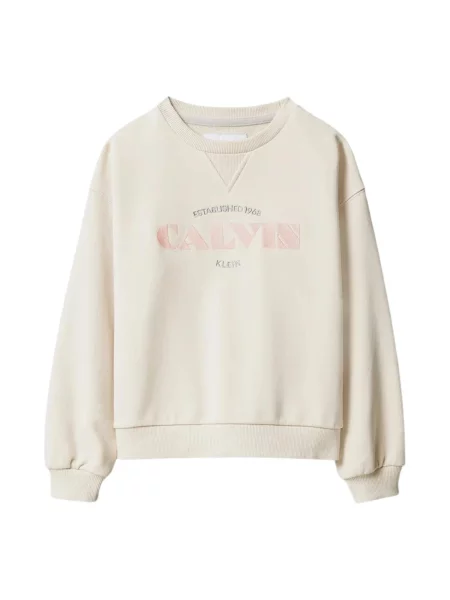 Calvin Klein Kids Mikina přírodní bílá
