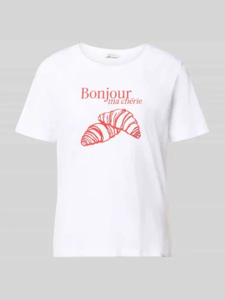 T-shirt z nadrukiem z motywem model SOBBE' B.young biała