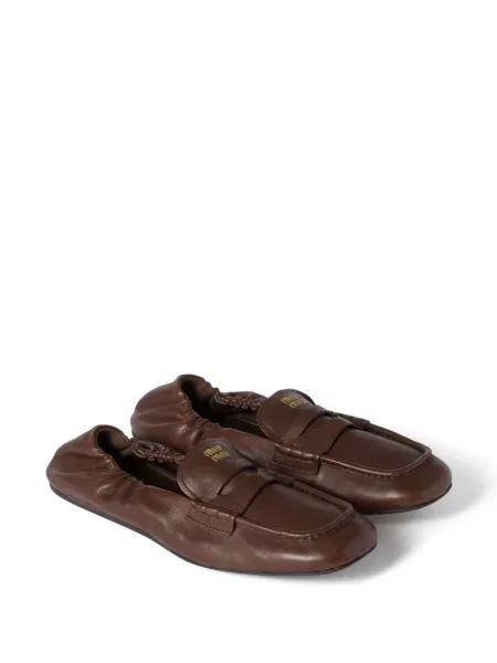 Pantofi loafer Miu Miu maro