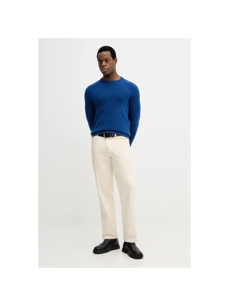 United Colors of Benetton sweter wełniany lekki niebieski