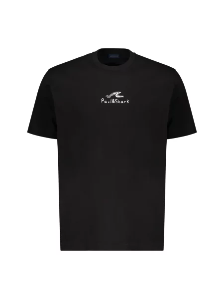 Koszulka Paul & Shark z logo czarna