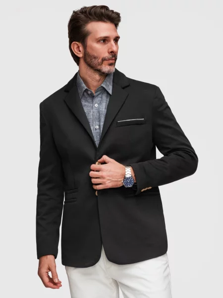 Sako Ombre Slim Fit černé
