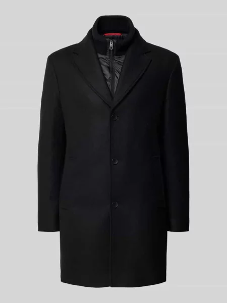 Płaszcz z zamkiem błyskawicznym model ‘SCOTT’ Cinque czarny