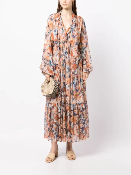 Maksi sukienka maxi Evarae garniturowa pomarańczowa