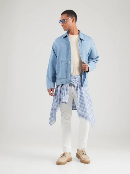 JACK & JONES Džínsy JJIGLENN JJORIGINAL denim biely