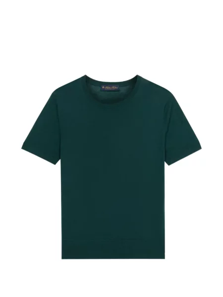 Tricou Brooks Brothers de lână cu decolteu rotund verde