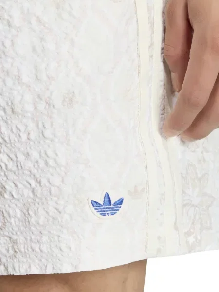 Pletena majica Adidas s cvjetnim printom s printom plava