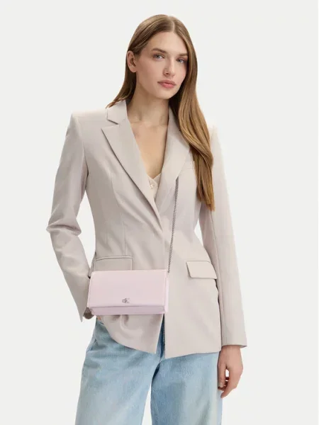Kabelka Calvin Klein Ck Wallet On Chain Bordó růžová