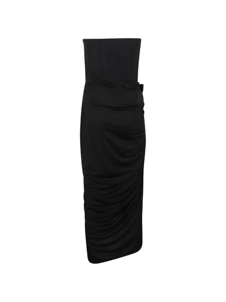 Rochie midi David Koma cu volane negru