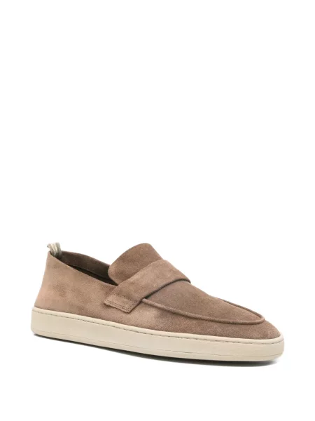 Pantofi loafer Officine Creative din piele de căprioară maro