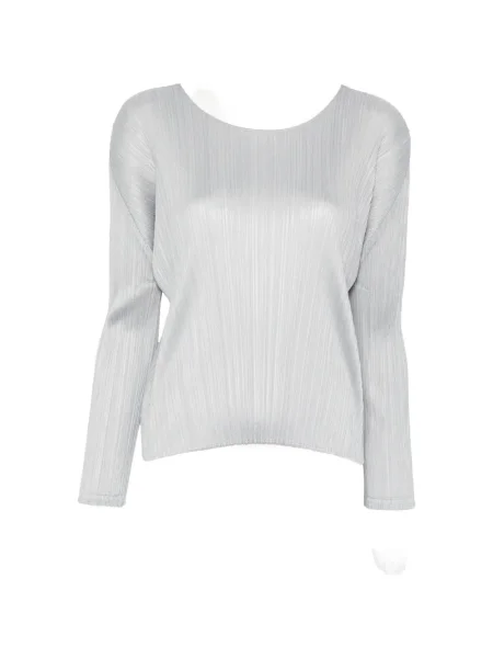 Top Pleats Please Issey Miyake plisat gri