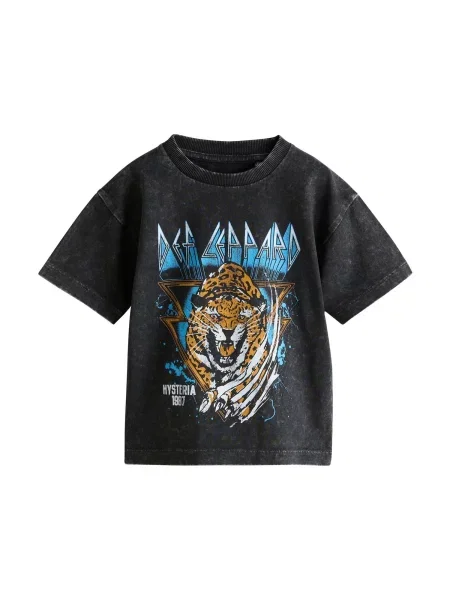 Next Tricou azur / maro pueblo / negru / murdar alb