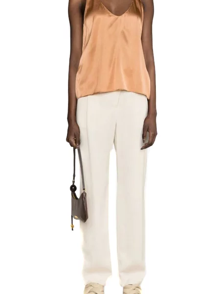 Top Pinko din satin cu bretele