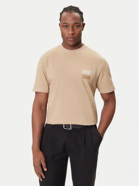 HUGO Tricou Dusplito bej