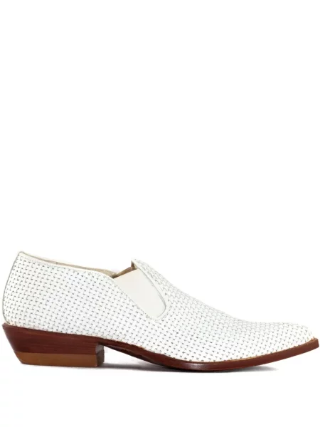Botine Sonora din piele slip-on alb
