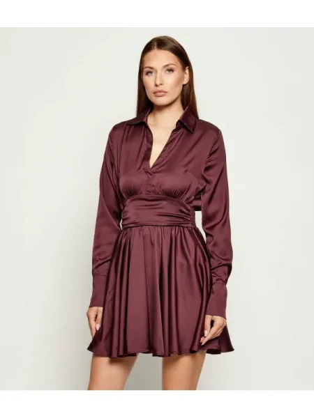 GUESS De satin rochie CONCETTA bordo