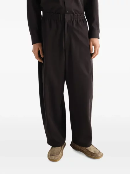 Pantaloni de jogging Lemaire de lână maro