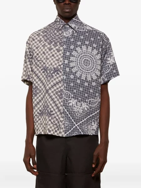 Cămașă Rhude cu imagine negru