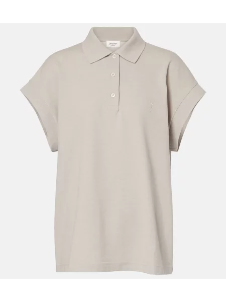 Polo majica Saint Laurent siva