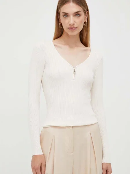 Morgan pulover femei bej light alb