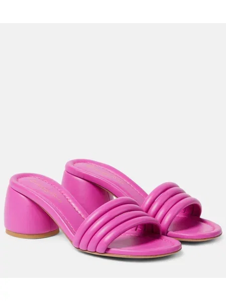 Usnjene mules Gianvito Rossi roza