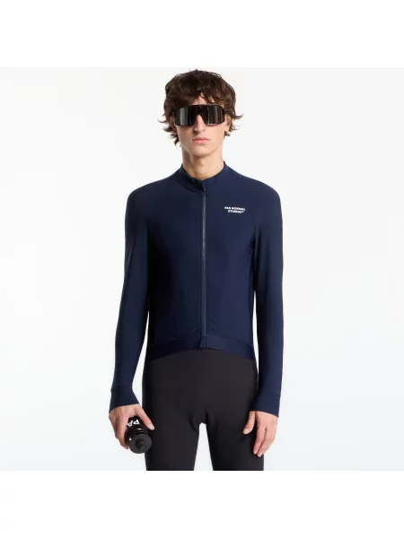 Lung tricou Pas Normal Studios cu mâneci lungi din jerseu marină
