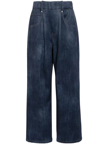 Szerokie spodnie Goen.j niebieskie