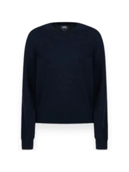 A.P.C. sweter wełniany Pull Esther granatowy niebieski