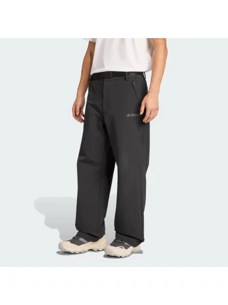 Softshellové kalhoty Adidas černé