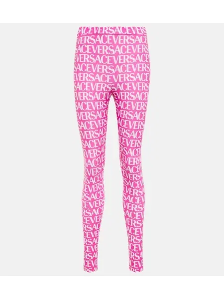 Leggings Versace cu imagine roz