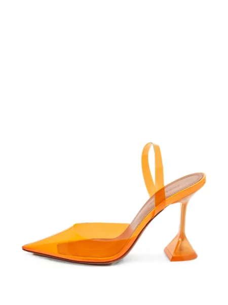 Pantofi cu toc Amina Muaddi slingback alb