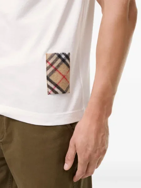 Καρό μπλούζα Burberry κασμίρ λευκό