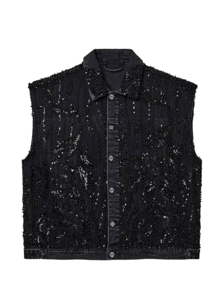 Vestă denim Purple Brand negru