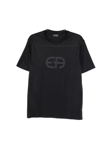 Koszulka Emporio Armani z krótkim rękawem z logo czarna