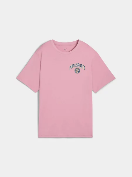 Футболка PUMA Wardrobe Ess Relaxed Tee комбінований верх рожевий