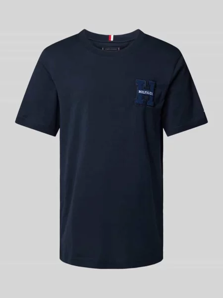 T-shirt z naszywką z logo Tommy Hilfiger granatowa