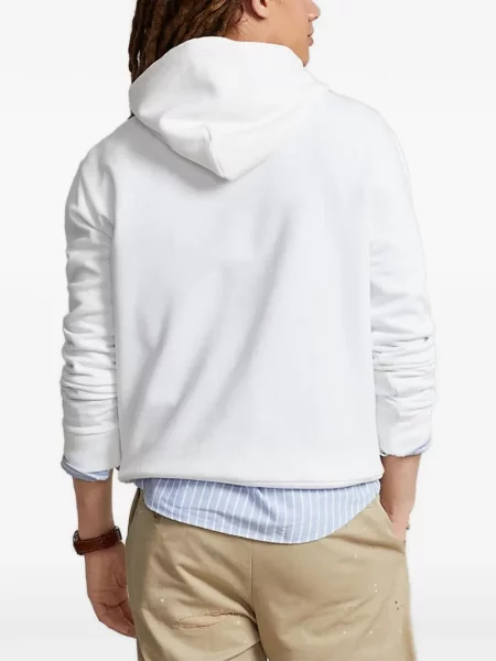 Бягане панталон Polo Ralph Lauren от рипсено кадифе бяло