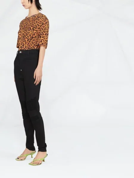 Jeansy Philipp Plein biker czarne