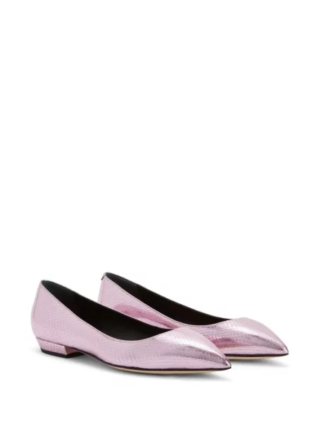 Balerini Giuseppe Zanotti din piele argintiu