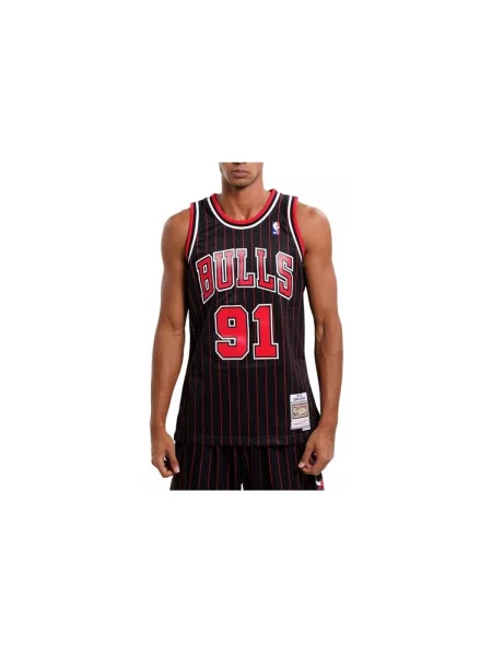 Mitchell & Ness Tricou NBA Chicago Bulls Swingman Dennis Rodman roșu / negru alb